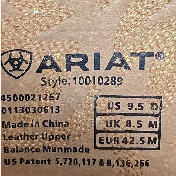Ariat Men’s Heritage Brown Leather Western Cowboy Boot Size US 9.5 D main image 5